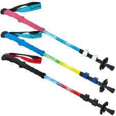 Палка треккинговая (для скандинавской ходьбы) (1шт) EXPONENT TY-0469 (алюминий, 3 слож, l-68-140см, цвета в ассортименте)