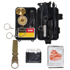 Набор для выживания туристический 11в1 Military Rangers TY-6564 (металл, пластик, р-р 16х10х4см)