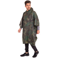 Дождевик, плащ-палатка пончо SP-Sport TY-6920 (PVC, PL, р-р 290x108см, камуфляж Woodland)