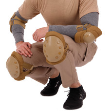 Защита тактическая наколенники, налокотники SP-Sport TY-7496 (ABS, полиэстер, цвета в ассортименте)