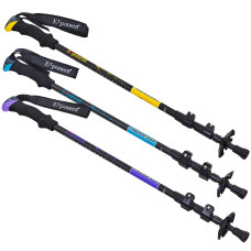 Палка треккинговая (для скандинавской ходьбы) (1шт) Exponent TY-8009 (deralum7075, 3 сл, l-68-140см, цвета в ассортименте)