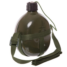 Фляга V-1л с ремнем SP-Sport TY-9194-1 (алюминий, оливковый)