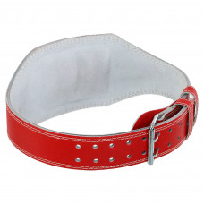 Пояс атлетичний шкіряний FAIRTEX 167076 спинка-15см розмір-S-XL червоний