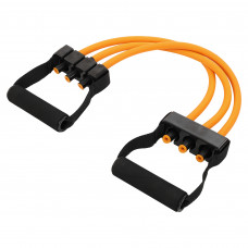 Еспандер трубчастий з ручками SP-Sport Resistance Band 8021-4 навантаження-18кг довжина-75см жовтий