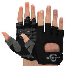 Перчатки для фитнеса и тренировок HARD TOUCH BC-4462 (PVC, PL, открытые пальцы, р-р S-XL, цвета в ассортименте)