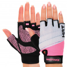 Перчатки для фитнеса и тренировок HARD TOUCH BC-4665 (PVC, PL, открытые пальцы, р-р XS-XL, цвета в ассортименте)