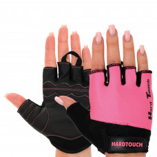 Перчатки для фитнеса и тренировок HARD TOUCH BC-4666 (PVC, PL, открытые пальцы, р-р XS-XL, цвета в ассортименте)
