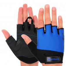 Перчатки для фитнеса и тренировок HARD TOUCH BC-4666 (PVC, PL, открытые пальцы, р-р XS-XL, цвета в ассортименте)