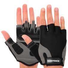 Перчатки для фитнеса и тренировок HARD TOUCH BC-8080 (PVC, PL, открытые пальцы, р-р S-XL, цвета в ассортименте)