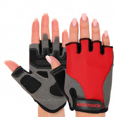 Перчатки для фитнеса и тренировок HARD TOUCH BC-8080 (PVC, PL, открытые пальцы, р-р S-XL, цвета в ассортименте)