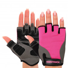Перчатки для фитнеса и тренировок HARD TOUCH BC-8080 (PVC, PL, открытые пальцы, р-р S-XL, цвета в ассортименте)