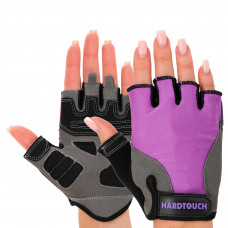 Перчатки для фитнеса и тренировок HARD TOUCH BC-8080 (PVC, PL, открытые пальцы, р-р S-XL, цвета в ассортименте)