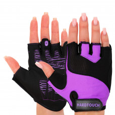 Перчатки для фитнеса и тренировок HARD TOUCH BC-8082 (PVC, PL, открытые пальцы, р-р S-XL, цвета в ассортименте)