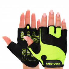 Перчатки для фитнеса и тренировок HARD TOUCH BC-8082 (PVC, PL, открытые пальцы, р-р S-XL, цвета в ассортименте)