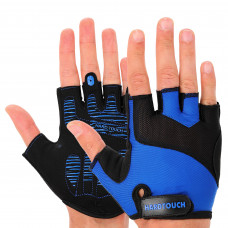 Перчатки для фитнеса и тренировок HARD TOUCH BC-8082 (PVC, PL, открытые пальцы, р-р S-XL, цвета в ассортименте)