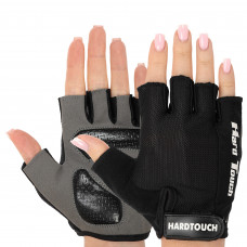 Перчатки для фитнеса и тренировок HARD TOUCH BC-8097 (PVC, PL, открытые пальцы, р-р S-XL, цвета в ассортименте)