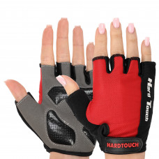 Перчатки для фитнеса и тренировок HARD TOUCH BC-8097 (PVC, PL, открытые пальцы, р-р S-XL, цвета в ассортименте)