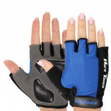 Перчатки для фитнеса и тренировок HARD TOUCH BC-8097 (PVC, PL, открытые пальцы, р-р S-XL, цвета в ассортименте)