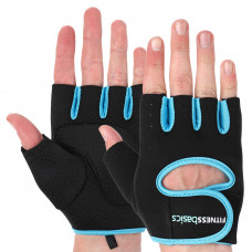 Перчатки для фитнеса и тренировок FITNESS BASICS BC-893 размер S-XL (неопрен, цвета в ассортименте)