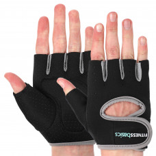 Перчатки для фитнеса и тренировок FITNESS BASICS BC-893 размер S-XL (неопрен, цвета в ассортименте)