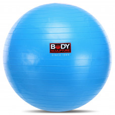 Фитбол мяч для фитнеса глянцевый ø75см BODY SCULPTURE BJBB-001TBL-30N (PVC, ABS технология, 1200гр, синий)