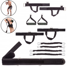 Тренировочная система для скоростных и силовых тренировок Python Striker BO-1744 (EVA, TPR, длина жгутов -43см)