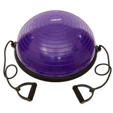 Балансувальна платформа півсфера BOSU з еспандерами Zelart BS-1524 кольори в асортименті