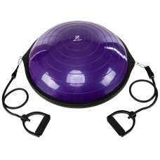 Балансувальна платформа півсфера BOSU з еспандерами Zelart BS-1590 кольори в асортименті