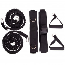 Пояс для выбегания эспандер для отработки скорости и взрывной силы SP-Planeta Stroops Knee Strike C-4110 (латекс, полиэстер, длина жгута-1,2м)