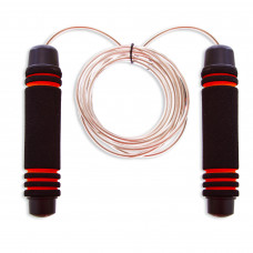 Скакалка швидкісна з підшипниками і сталевим тросом та обважнювачами CIMA CM-J600 3м кольори в асортименті