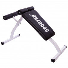 Скамья для пресса и гиперэкстензии прямая SPORTKO CP-1 (металл, PVC, размер 109x51x69см, вес польз. до 110кг)