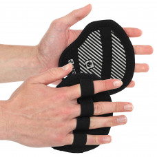 Накладки атлетичні нековзкі Грипад GRIPAD WorkOut ROUND HAND PROTECTION EZOUS D-02 чорний
