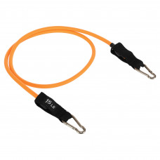 Еспандер трубчастий для фітнесу з карабіном DOUBLE CUBE DT-1002C-15LB 5,5х9x1200мм навантаження 7кг помаранчевий