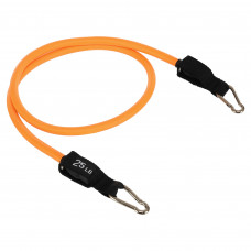 Еспандер трубчастий для фітнесу з карабіном DOUBLE CUBE DT-1002C-25LB 5,5х12,5x1200мм навантаження 11кг помаранчевий