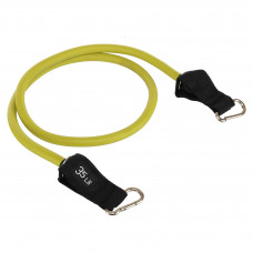 Еспандер трубчастий для фітнесу з карабіном DOUBLE CUBE DT-1002C-35LB 6х14x1200мм навантаження 16кг жовтий