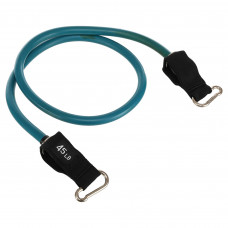 Еспандер трубчастий для фітнесу з карабіном DOUBLE CUBE DT-1002C-45LB 4х15x1200мм навантаження 21кг синій