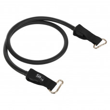 Еспандер трубчастий для фітнесу з карабіном DOUBLE CUBE DT-1002C-50LB 4х16x1200мм навантаження 23кг чорний