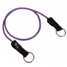 Еспандер трубчастий для фітнесу з кільцем DOUBLE CUBE DT-1002R-10LB 5,8х8,3x1200мм навантаження 4,5кг фіолетовий