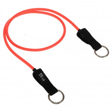 Еспандер трубчастий для фітнесу з кільцем DOUBLE CUBE DT-1002R-15LB 5,5х9x1200мм навантаження 7кг кораловий