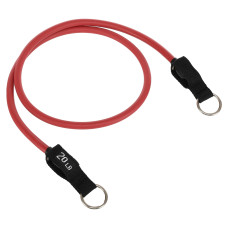 Еспандер трубчастий для фітнесу з кільцем DOUBLE CUBE DT-1002R-20LB 5,5х11,5x1200мм навантаження 9кг темно-червоний