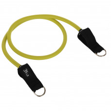 Еспандер трубчастий для фітнесу з кільцем DOUBLE CUBE DT-1002R-35LB 6х14x1200мм навантаження 16кг жовтий