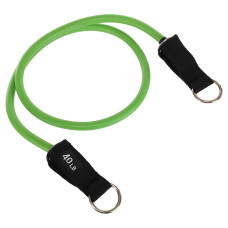 Еспандер трубчастий для фітнесу з кільцем DOUBLE CUBE DT-1002R-40LB 4х14x1200мм навантаження 18кг зелений