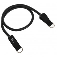 Еспандер трубчастий для фітнесу з кільцем DOUBLE CUBE DT-1002R-50LB 4х16x1200мм навантаження 23кг чорний