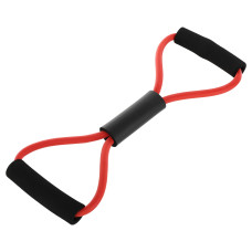 Еспандер трубчастий для фітнесу Вісімка 100см DOUBLE CUBE ET-800C навантаження 6кг чорний-червоний