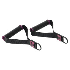 Ручки для еспандерів резинок та тренажерів 2шт FIT HANDLES EZOUS F-06-E 2шт чорний-фіолетовий