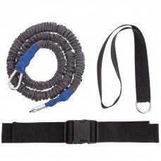 Повідець-амортизатор для швидкісних тренувань SP-Planeta Random Direction Running FB-3018 довжина 1,5м чорний-сірий