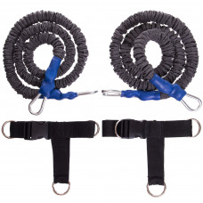 Повідець-амортизатор для швидкісних тренувань SP-Planeta Foot Training FB-3121 довжина 1,4м чорний-сірий