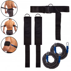 Повідець-амортизатор для швидкісних тренувань SP-Planeta Arm Training FB-3122 довжина 1,4м чорний-сірий