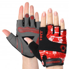 Перчатки для фитнеса и тренировок HARD TOUCH FG-9523 (PVC, PL, открытые пальцы, р-р S-XL, цвета в ассортименте)