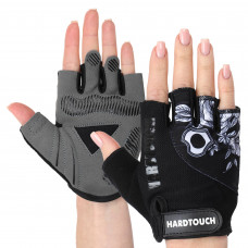 Перчатки для фитнеса и тренировок HARD TOUCH FG-9524 (PVC, PL, открытые пальцы, р-р S-XL, цвета в ассортименте)
